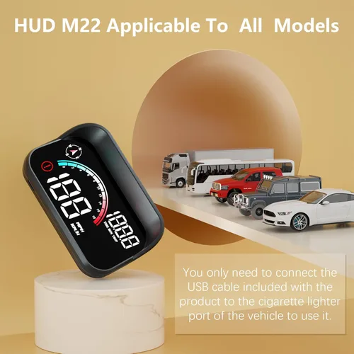 Vista 7 de Proyector de velocímetro de parabrisas, velocímetro GPS digital con velocidad, sobrevelocidad, pantalla frontal para automóviles adecuado para todos