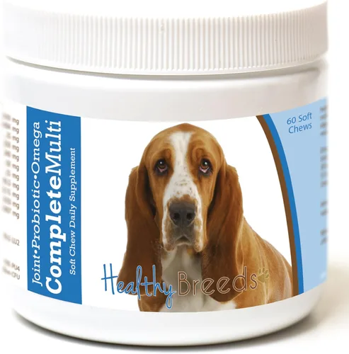 Vista 340 de Healthy Breeds Cavalier King Charles Spaniel - Multivitamínico todo en uno, completo con probióticos, glucosamina, condroitina y omegas, 60