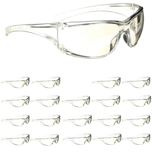 Vista 9 de 3M Gafas de seguridad, Virtua AP, paquete de 20, ANSI Z87, lente de capa dura ámbar, marco ámbar, protectores laterales, protección ocular