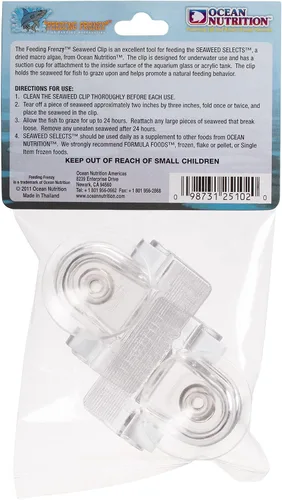 Vista 3 de Ocean Nutrition Clips alimentadores de algas marinas para peces de agua salada, ventosas de acuario, mantiene los alimentos intactos, prolonga