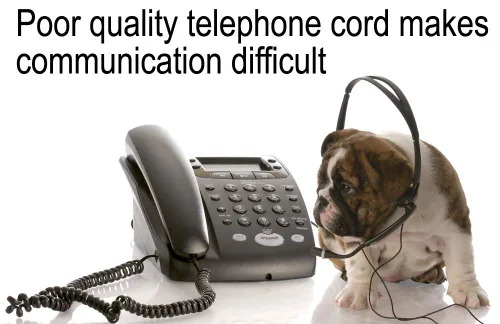 Vista 3 de Comtrue Cable de teléfono, cable de teléfono fijo, cable para auriculares, paquete de 2, 11.5 pies, compatible universalmente