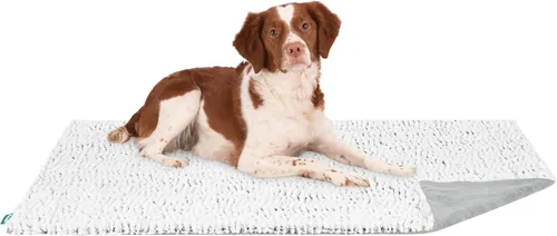 Vista 12 de Furhaven - Manta impermeable para perros y gatos, lavable, de felpa y terciopelo para calmar a tu perro, S, gris niebla