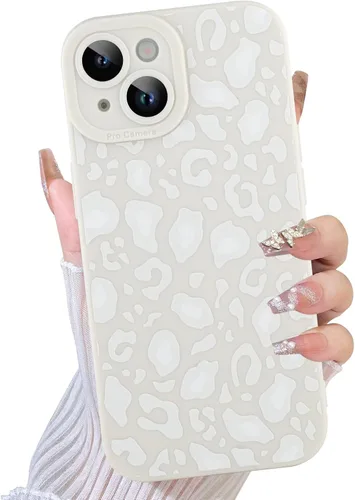 Vista 7 de TEAUGHT Compatible con iPhone 11 Funda con patrón lindo estampado de leopardo negro guepardo + protector de pantalla a prueba de golpes, funda