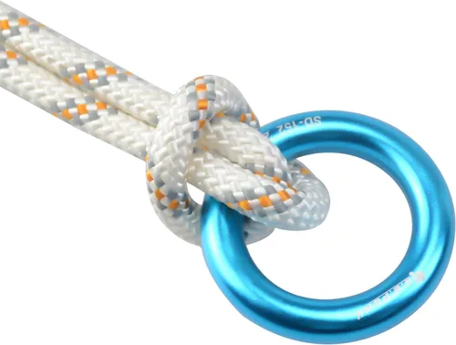 Vista 5 de Anillo de aluminio de 25 kN, junta tórica de tensión perfecta, anillo de conexión para escalada en roca, arborista, hamaca, rescate, slackline, azul