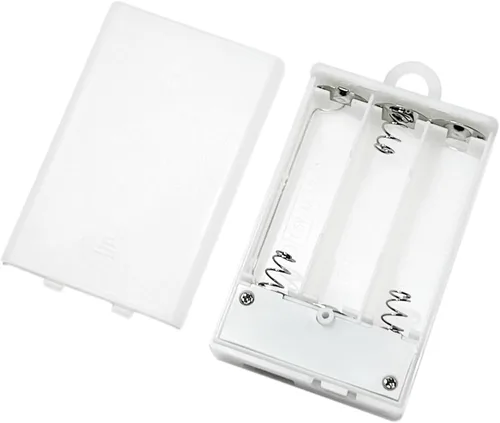 Vista 4 de Caja de Batería de Soporte de Enchufe Femenino USB 3 Pilas AA Blanca para Tiras de Luces LED USB de 5V, Luces de Cadena de Hadas, Luces de Cortina