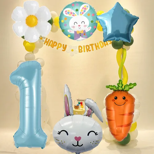 Vista 61 de Globos de béisbol de papel de aluminio para decoración de cumpleaños, globos de guante, globo de confeti de estrella roja y azul para novato