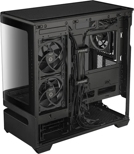 Vista 16 de ASUS Prime AP202 ARGB Black mATX carcasa de PC con vidrio curvo completamente templado, soporta tarjetas gráficas de hasta 420 mm de largo