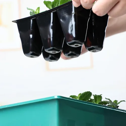 Vista 8 de Mr. Pen - Kits de bandejas de inicio de semillas, 6.6 x 4.6 pulgadas, 10 juegos, total de 120 celdas, bandejas duraderas para germinación de plantas