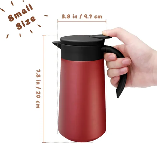 Vista 6 de Jarra de café de 28 onzas con aislamiento térmico de acero inoxidable para café, agua caliente, té, bebidas calientes, mantiene 9 horas calientes