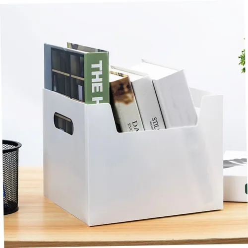 Vista 8 de Zerodeko Cajas de almacenamiento, organizadores de almacenamiento de libros, contenedores de libros para estantes, ordena tu espacio