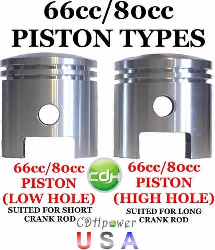 Vista 2 de CDHPOWER Kit de motor de motor de gas de 2 tiempos, juego de pistones de 66 cc/80 cc, para conjuntos de biela de biela más largos, bicicleta