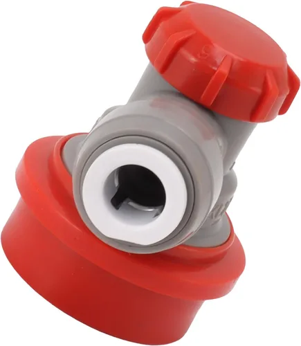 Vista 8 de Adaptador de conector rápido de doble apriete de 5/16 pulgadas, bloqueo de ajuste a presión, desconexión rápida, desmontaje a mano (gas rojo)