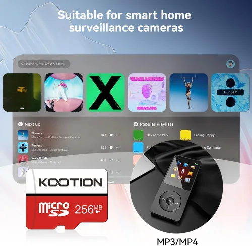 Vista 3 de Tarjetas Micro SD de 256 MB de KOOTION, paquete de 10 unidades, tarjeta de memoria flash mini C4 de baja capacidad para teléfonos/MP3 antiguos