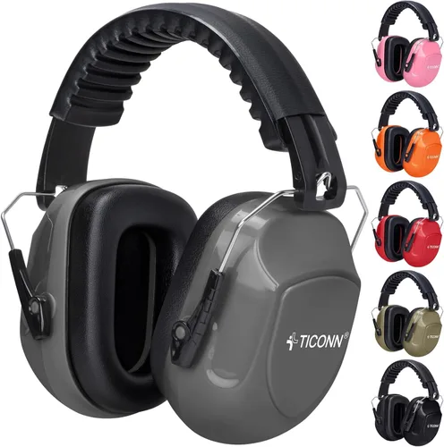 Vista 12 de TICONN Noise Cancelling Ear Muffs for Adults, SNR 33dB Hearing Protection, Adjustable Safety Earmuffs for Construction