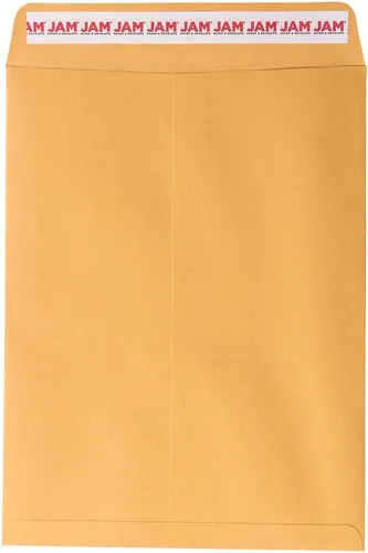 Vista 13 de JAM PAPER Sobres comerciales para negocios de monedas #3 con cierre de despegar y sellar, 2 1/2 x 4 1/4 pulgadas, papel kraft marrón Manila, 50