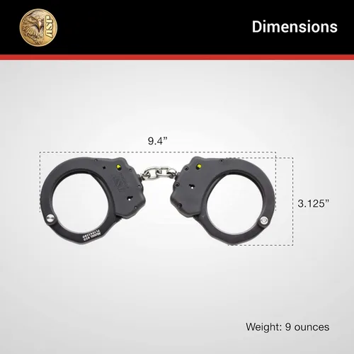 Vista 5 de ASP Esposas de cadena de doble bloqueo, esposas de aluminio forjado, puños profesionales para equipo táctico