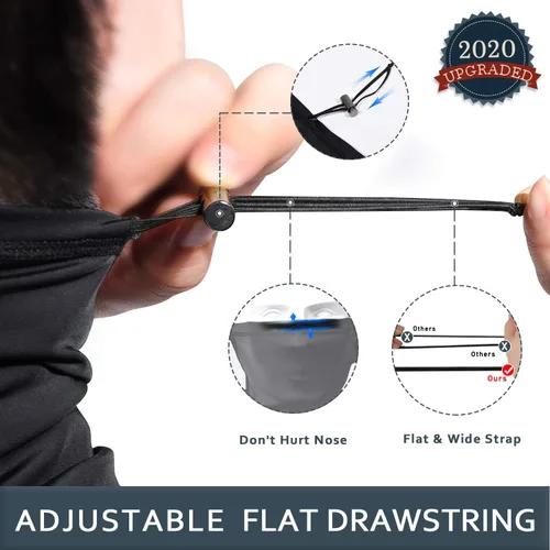 Vista 5 de Bandana transpirable para el cuello, pasamontañas, máscara facial, bufanda, polainas faciales