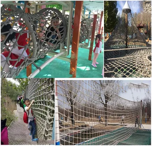 Vista 4 de Jardín Escalada Marco Net Patio al aire libre Patios Balcón Protección Red de Jardín Red de Jardín Parque Infantil Escalada Red de Resistencia