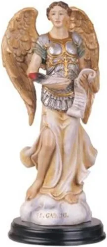 George S. Chen Imports Arcángel Gabriel - Estatua religiosa de decoración religiosa, 5 pulgadas