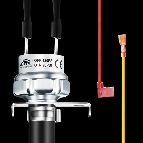 Vista 5 de Flutesan Interruptor de Presión de Aire Compresor de Aire Controlador de Presión 70-180 PSI Interruptor 120V AC