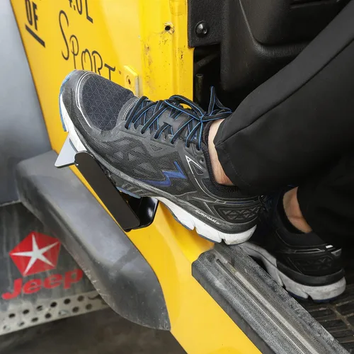 Vista 7 de Hoolcar Estriberas para puerta Bisagra de puerta Reposapiés Panel hecho de acero sólido para Jeep Wrangler TJ 1997-2006, 1 par