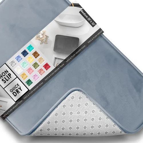 Vista 130 de Clara Clark tapete para baño, regadera o tina, de gomaespuma, negro, antiderrapante