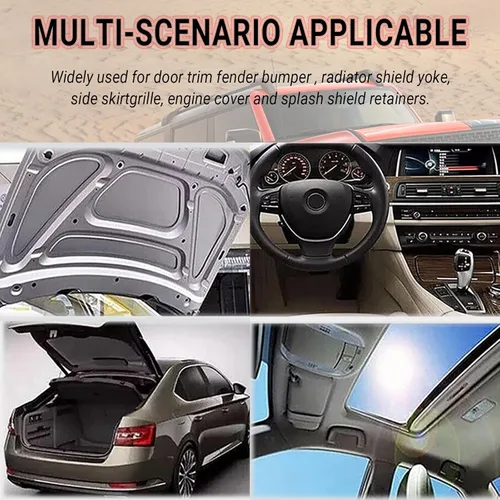 Vista 6 de 100 clips de sujeción para guardabarros y protector de parachoques para GM #1605396, 1595864; Chrysler 6030441; Ford 388577S, W705589-S300