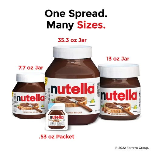 Vista 8 de Nutella Crema de avellana con cacao para el desayuno, tarro de 13 onzas (paquete de 2)