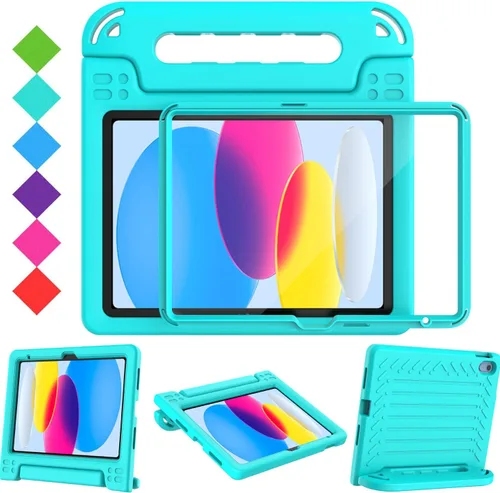 Vista 15 de BMOUO Funda infantil para iPad A16 de 11ª generación de 11 pulgadas, 10.9 Negro y púrpura