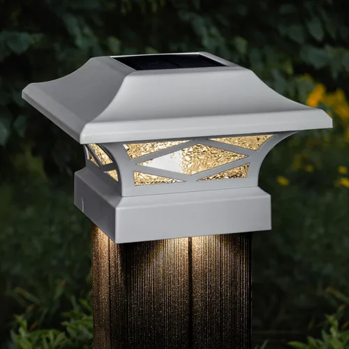 Vista 9 de Classy Caps SLK807B - Tapa solar con doble iluminación Kingsbridge, versátil iluminación para exteriores y vallas, se adapta a postes de 3.5 x 3.5