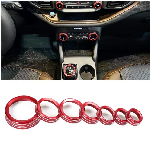 Vista 18 de Cubierta de perilla de interruptor de faros de aire acondicionado para 2021 2022 2023 2024 2025 Nuevo Ford Bronco 2/4 Puerta Interior Accesorios