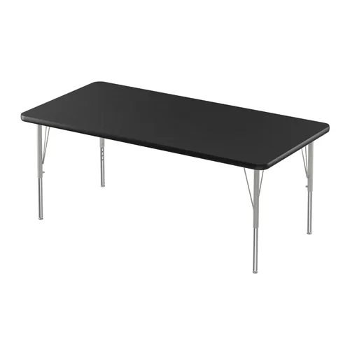 Vista 33 de Correll - Mesa rectangular de actividades para el aula de 24 x 36 pulgadas, altura ajustable (19-29 pulgadas), granito negro, parte superior