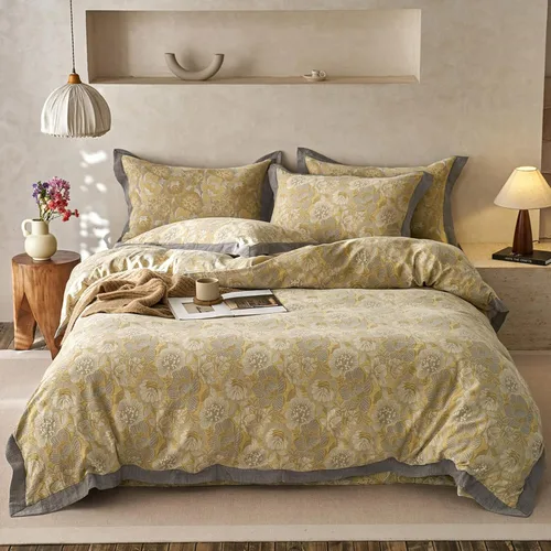 Vista 50 de Juego de funda de edredón con diseño floral, tamaño individual, color rosa y blanco, estampado de flores, estilo jardín, de algodón, estético