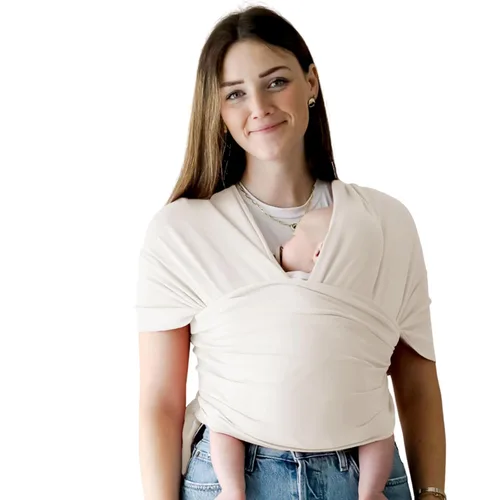 Vista 11 de snuggle me Fular para bebé Portabebés manos libres, portabebés fácil de atar, portabebés con algodón orgánico, envoltura para bebés de 0 a 18