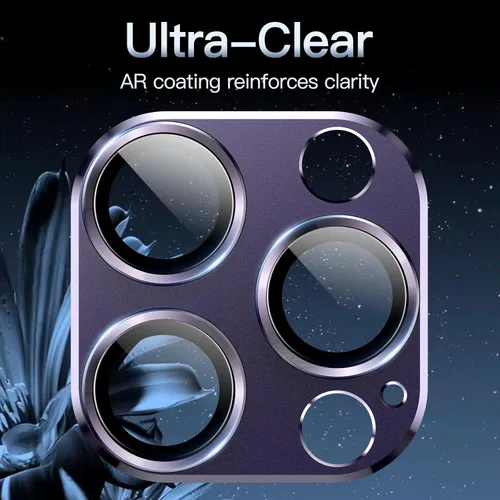 Vista 6 de JETech Protector de lente de cámara para iPhone 14 Pro de 6.1 pulgadas y iPhone 14 Pro Max de 6.7 pulgadas, cubierta de anillo de vidrio templado