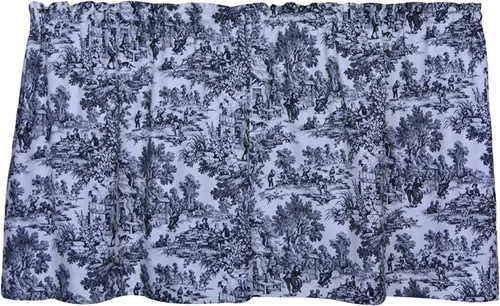 Vista 19 de Victoria Park Toile Cenefa de Cortina de Ventana Estilo Sastre, Negro