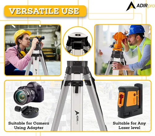 Vista 7 de Trípode de aluminio AdirPro con abrazadera rápida