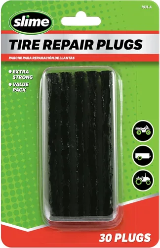 Vista 12 de Slime 20458 Kit de Parche y Tapón para Reparación de Neumáticos, Serie Pro, Lata de Almacenamiento, 10 Piezas