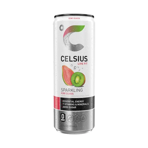 Vista 5 de CELSIUS Fitness - Bebida energética de 12 onzas líquidas, guayaba kiwi espumoso (paquete de 12)