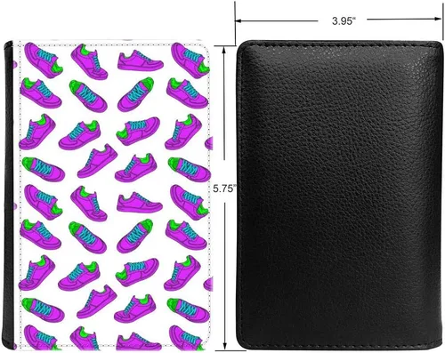 Vista 2 de PU Leather Passport Holder Travel Wallet RFID Blocking Card Case Cover With Unique