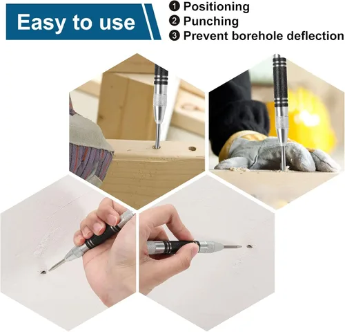 Vista 5 de 2 perforadores centrales automáticos de alta resistencia, perforador de agujero central de acero de alta calidad de 5 pulgadas, herramienta