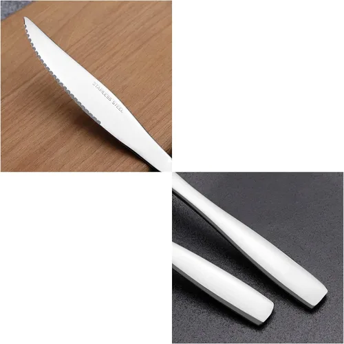 Vista 2 de Cuchillos para carne de 8 piezas, cuchillos de cocina de acero inoxidable