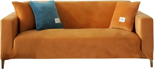 Vista 20 de TOPCHANCES Funda de sofá de terciopelo grueso, funda elástica para sofá con correas elásticas antideslizantes, funda protectora de muebles, funda