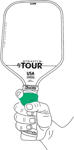 Vista 4 de Ayuda de entrenamiento de pickleball diseñada para potencia, precisión y control Herramienta de agarre multiposición para retroalimentación real