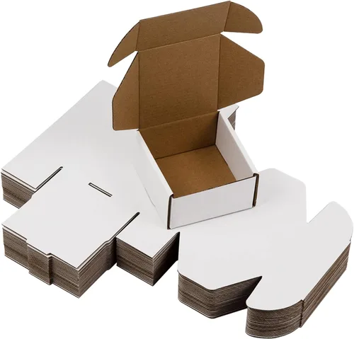 Vista 21 de Cajas de envío de 4 x 4 x 2 pulgadas, paquete de 25 cajas de cartón corrugado marrón para pequeñas empresas