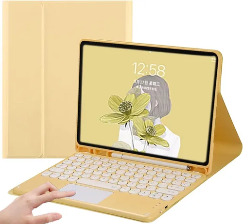 Vista 11 de Funda para teclado AnMengXinLing para iPad Air de 13 pulgadas (M3 2025/M2 2024)/iPad Pro de 12.9 pulgadas 6ª/5ª/4ª generación, teclado desmontable