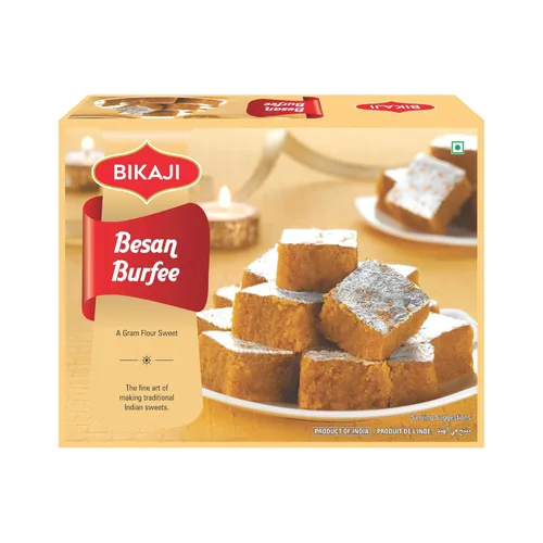 Vista 4 de Bikaji Anjeer Burfi de frutas secas 8.81 oz (250 g), pastel de higo tradicional y dulce de nueces con frutas secas de primera calidad, auténtico