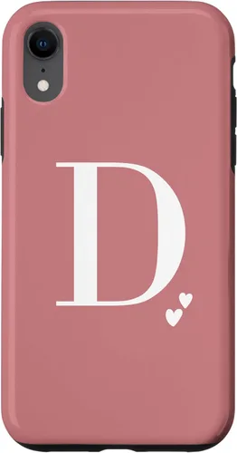 Vista 25 de Pink Personalized Initial Letter D Case for iPhone 16