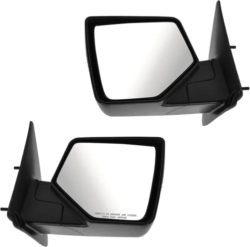 Vista 136 de TRQ Conjunto de 2 piezas de espejo lateral para conductor y pasajero, ajuste eléctrico, sin calefacción, sin memoria, color negro, compatible