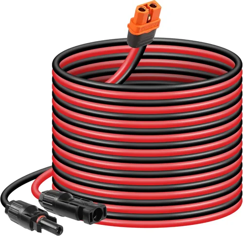 Vista 8 de CERRXIAN Cable de extensión de alimentación de 4.9 ft 12AWG XT60I hembra a panel solar para central eléctrica portátil, generador solar (XT60I-F)